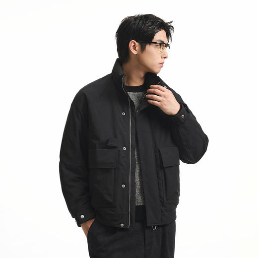 GXG男装【90白鸭绒】冬季工装大口袋立领休闲保暖男式羽绒服K&C 商品图2