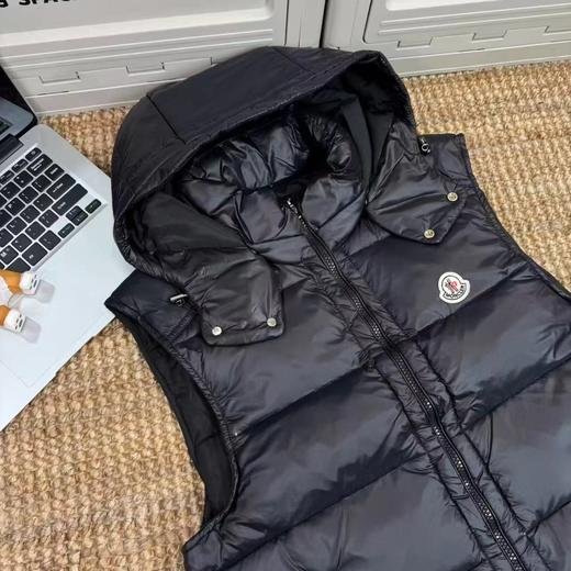 D121115胸口小标连帽男女同款情侣面包羽绒马甲 商品图11