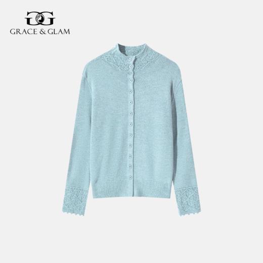 Grace&Glam 定制款浪漫花边银丝闪闪亲肤开衫 商品图0