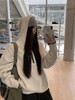 D121106秋冬oversize版型半拉链连帽针织卫衣女 商品缩略图4