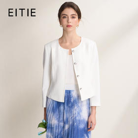 EITIE爱特爱圆领收腰显瘦2026春季新款西装外套A2603101