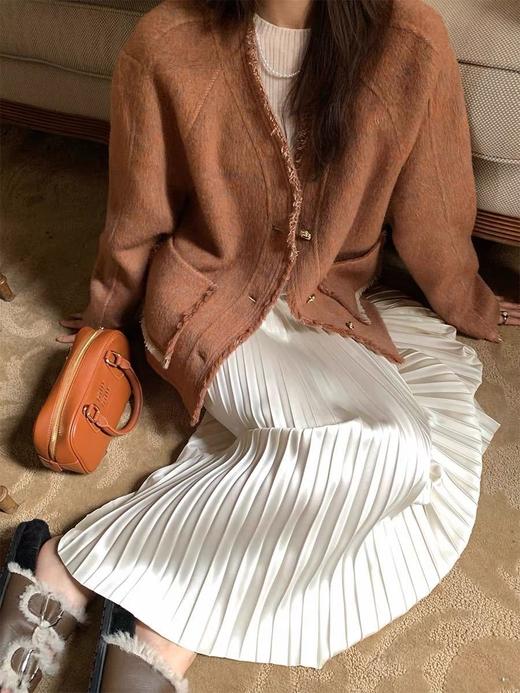 气质又好搭的秋冬半裙！2025新款A字版型气质女神羊毛百褶裙！ 商品图1