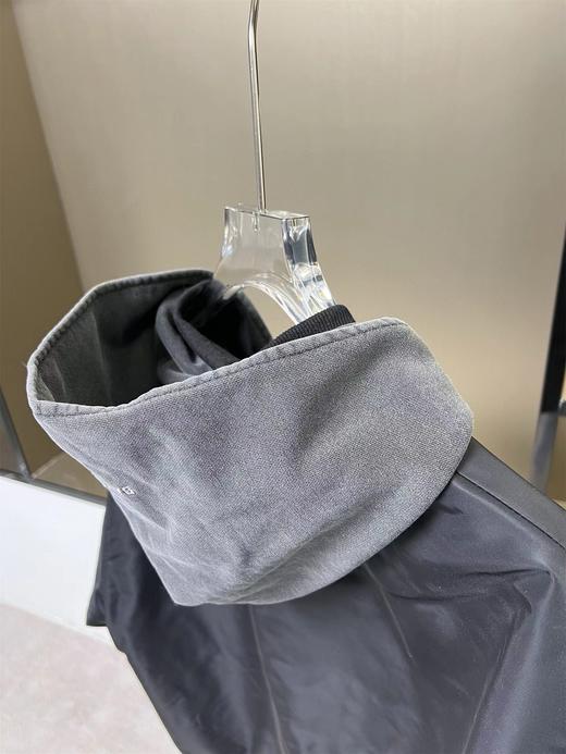 D121142新款双环拉链棉衣外套黑色飞行服夹克保暖外套 商品图11