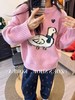 D121104柔和粉色俏皮减龄温柔风圆领套头针织衫女 商品缩略图3