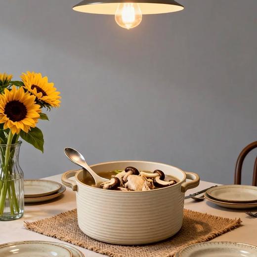 【出口餐具尾单-福利专场】加拿大on*尾单双耳带盖汤盆不能明火可微波炉洗碗机【CJ30】 商品图3