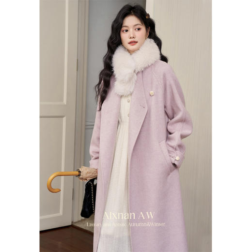 鹿向南「软芙雪花」法式气质连衣裙女装秋冬2025新款圆领长袖长裙 商品图2