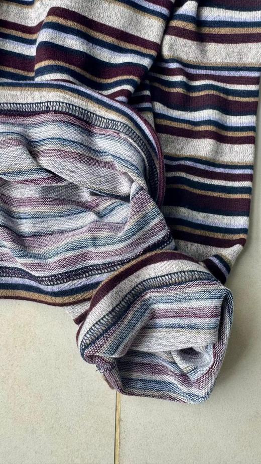 D121136胸前爱心刺绣条纹舒适透气圆领卫衣 商品图14