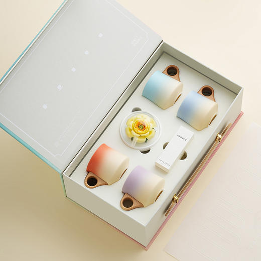 【非遗陶瓷手捏花传承】2026 缤纷多彩·小咖啡杯套组 商品图0