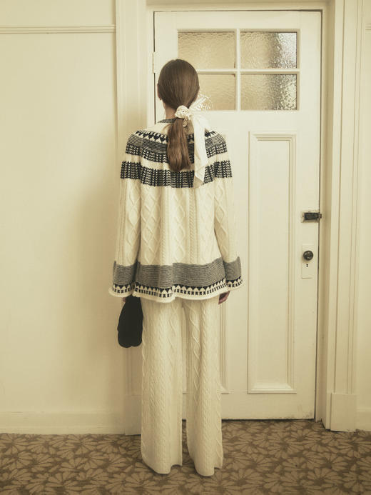 VC｜AW25021 Rhea cable knit trousers [ 长裤 米白 / 灰褐 ]【HOLIDAY】 商品图3