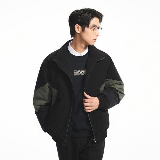 GXG男装【85%白鸭绒】冬季时尚撞色拼接保暖防风男式立领羽绒服K&C 商品图1