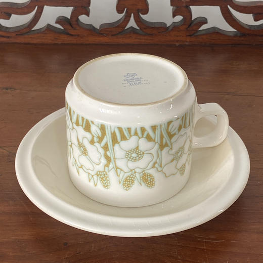 英国1970s Hornsea  Fleur鸢尾花大茶杯咖啡杯碟2pcs 商品图1