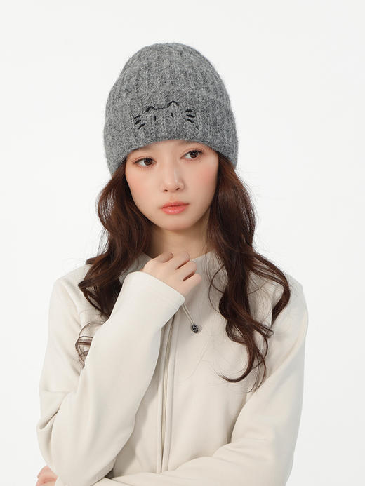 时尚可爱百搭表情小猫针织帽-纪念日百货门店同款167596846 商品图0