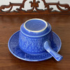 英国 Staffordshire 蓝色手柄咖啡杯碟2pcs B0308 商品缩略图1