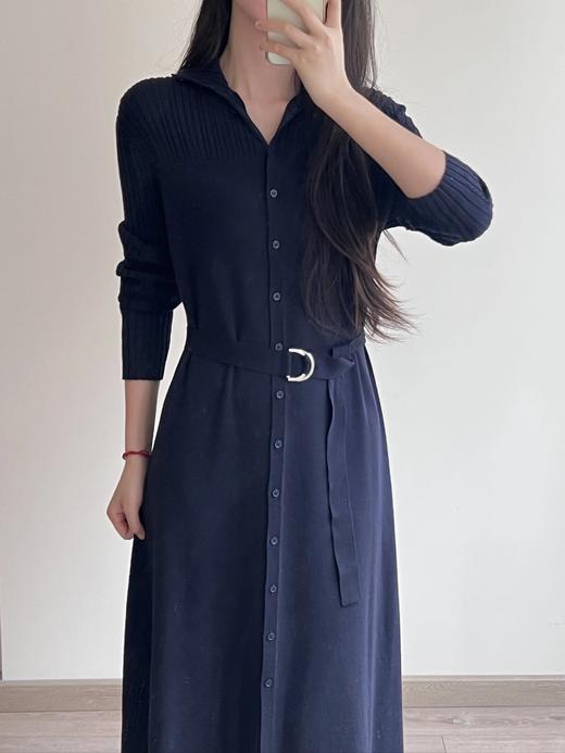 【高品质私服】【收腰半高领翻领针织长袖连衣裙】2色可选！高阶中性色系，穿出 “纸片人” 既视感【无标出货 介意慎拍】WD 商品图5