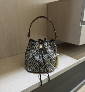 TB中号海军蓝老花水桶包121104