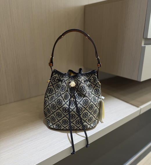 TB中号海军蓝老花水桶包121104 商品图0