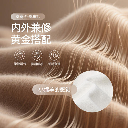 【桑蚕丝-羊毛卫衣】逸阳秋新款宽松翻领休闲运动外套8171 商品图4