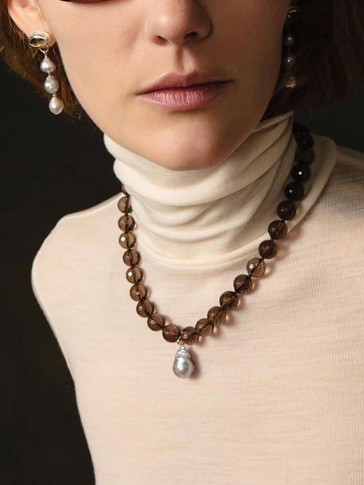 订购6周到｜Chan Luu-OASIS-绿洲 烟晶 巴洛克珍珠 串珠 项链［美国设计师］ 商品图1