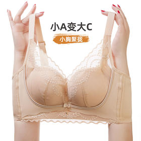 雅黛俪小胸聚拢显大内衣上薄下厚杯性感蕾丝提拉收副乳文胸罩