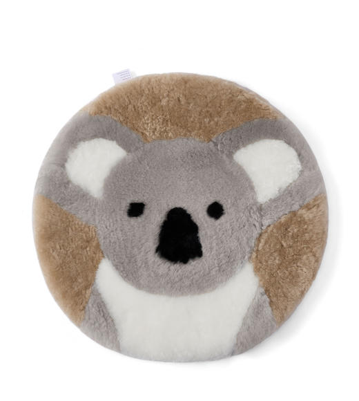 【澳洲品牌】EVERAU   纯羊毛椅垫小垫沙发垫坐垫羊剪绒短毛餐椅垫 圆形座垫 考拉敲门冬季羊皮椅垫EAZ065 商品图0