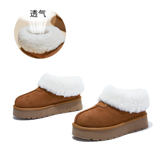 新款厚底亮闪雪地靴女2025冬季加绒保暖棉鞋一脚蹬女靴百搭靴子女 商品图6