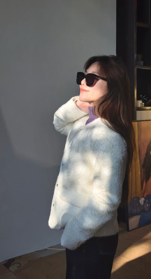 逸红颜明月优选#新中式鹅绒服『花琅』古朴毛感提花\圆领 高品质95白鹅绒 专为旗袍设计的羽绒服 商品图10