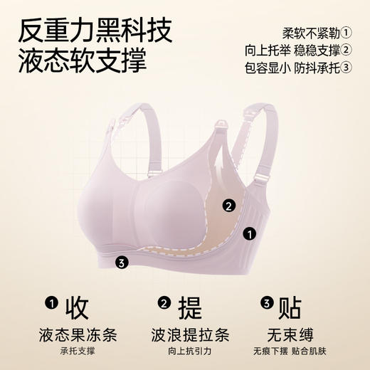 💗【哺乳内衣】【B-D杯】【大胸显小 哺乳提拉】润微哺乳提拉防下垂孕妇孕期产后专用文胸  提拉哺乳+提拉密语哺乳【提拉系列】 商品图1