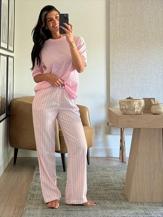 好折扣！VS维秘T恤长裤睡衣套装只要￥398直邮到手 商品图0