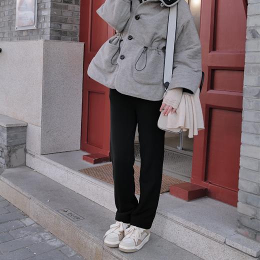 丝炉 蚕丝绒0束缚 软糯高弹松紧腰 小直筒显瘦棉裤 山林曦照 商品图3