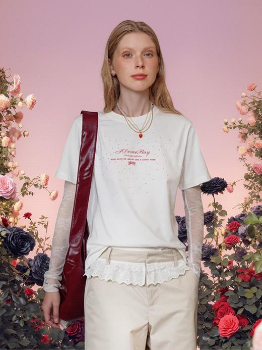 【女版型】IDEVERRAY情侣装短袖女t恤夏季2025新款修身潮流百搭全棉圆领上衣 商品图0