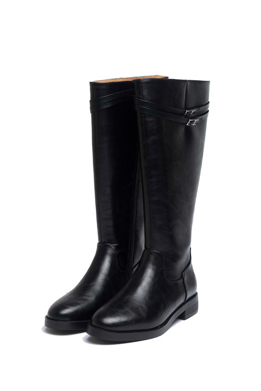 10天左右发货【全牛皮真皮长筒 不过膝 骑士靴】💥加大版本，正码正拍！💥参考筒围！靴筒高37.5厘米，跟高3.5厘米，单里、加绒，棕色、黑色可选，36-43码，牛皮鞋面，橡胶防滑底，头层猪皮垫底 商品图8