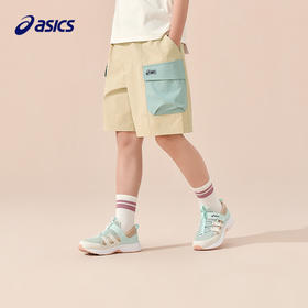 ASICS/亚瑟士童装25年夏新款男童三防宽松舒适工装轻户外梭织中裤