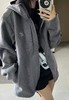 中性款抓绒羊毛呢连帽外套hu003 商品缩略图3