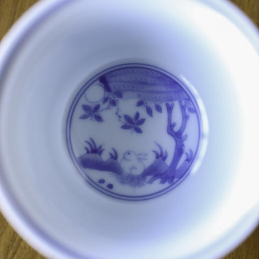 【忘言】 紫金釉青花圆满盖碗 曰何文人器 商品图6