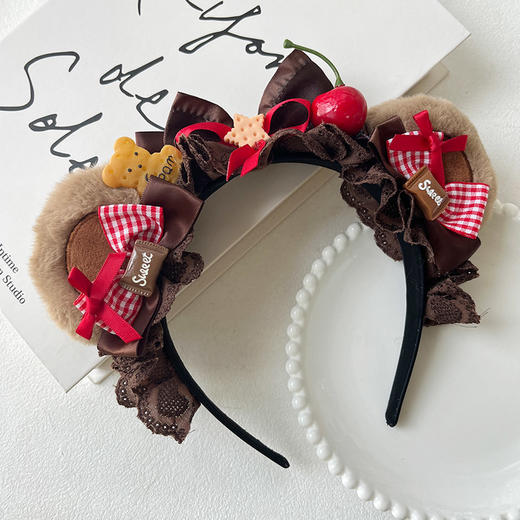 可爱甜美焦糖甜品熊耳发箍-发箍-纪念日百货门店同款166295902 商品图1