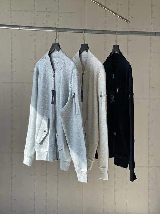 D121167小马刺绣Logo纯色棒球领长袖情侣秋冬拉链夹克外套 商品图1