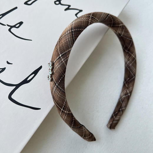 复古百搭色织格纹发箍JTLLZ发箍-纪念日百货门店同款167044216 商品图4