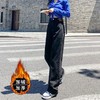 迢语--韩版高腰阔腿牛仔裤 | 舒适高腰 宽松直筒版型  垂顺有型 常规款/加绒款 商品缩略图3