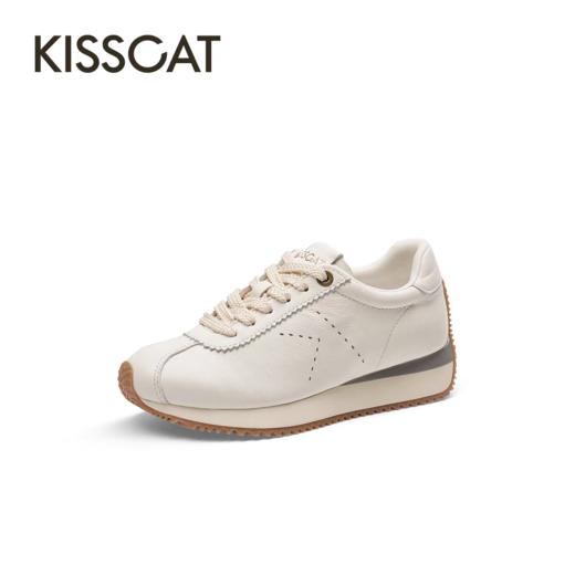 「[沈月/热巴]同款接吻猫[摩卡德训]厚底增高休闲鞋复古皮质德训鞋」 商品图3