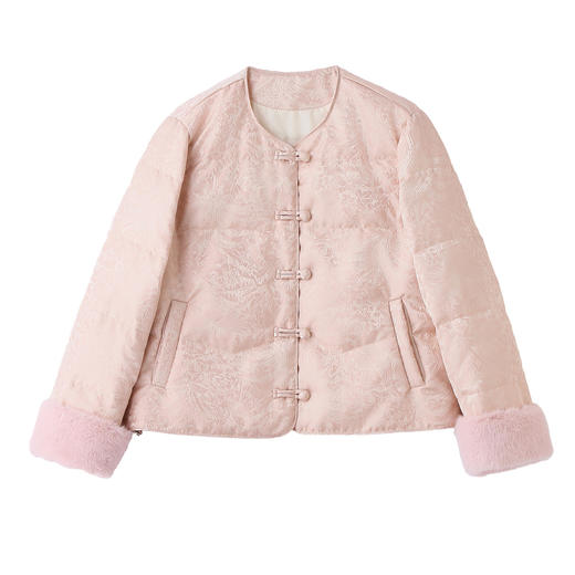 HR JXYR2580国风羽绒服新中式洋气白鸭绒羽绒外套 商品图4
