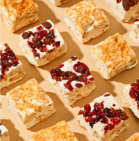 【双拼雪花酥】悠享时蔓越莓雪花酥休闲零食饼干牛轧糖整箱传统糕点心食品240g 商品图5