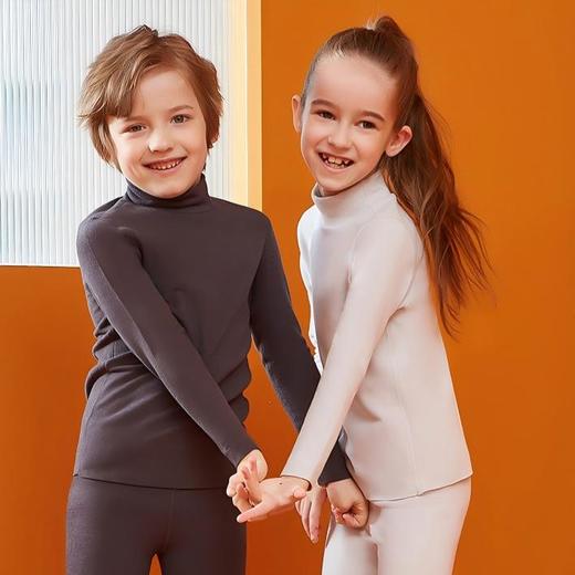 weyo秋冬新款儿童竖条德绒半高领长袖保暖打底衫T0932 商品图1