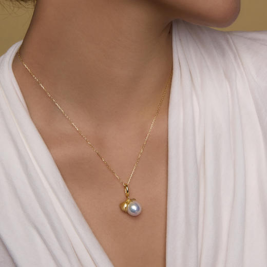 Manreya玛芮雅“金鼎福”巴洛克珍珠项链|银镀金，淡水巴洛克珍珠 商品图4