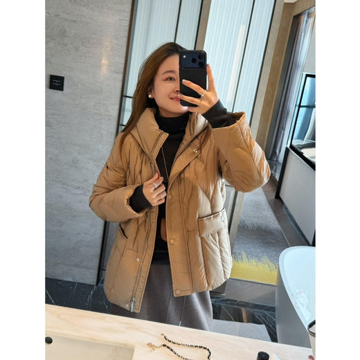 2512215   “上班羽绒服” 卡其色短款羽绒 商品图3