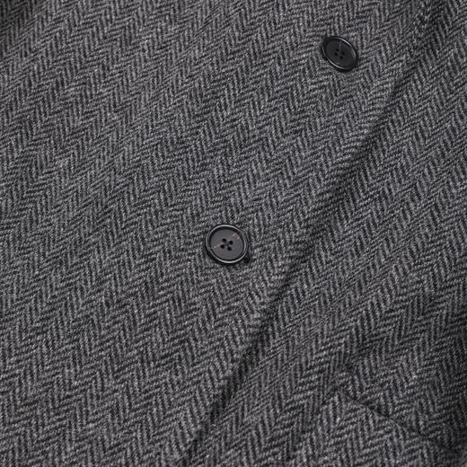 ROMI STUDIO100%羊毛人字纹肌理翻领廓形中长大衣RWCWWG7055 商品图10