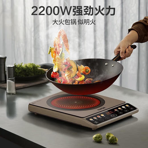 苏泊尔（SUPOR）ZMD安心系列 2200W大功率大面板家用电磁炉套装带锅C22-IA03 商品图1