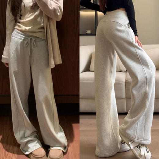 一条过冬棉加绒阔腿裤时髦卫裤 商品图0