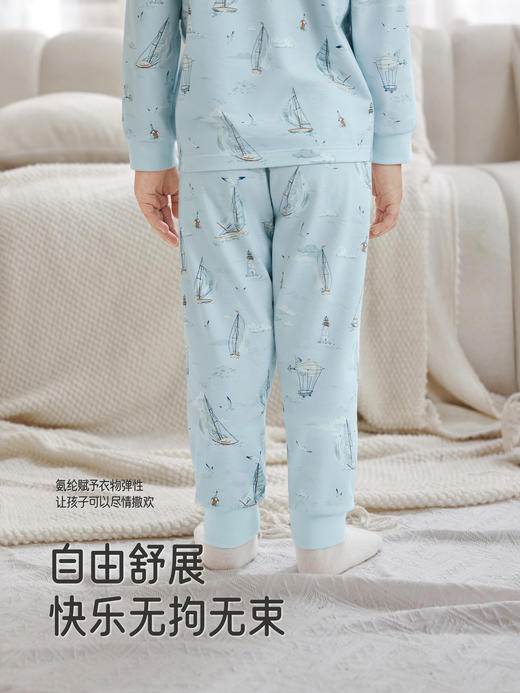 英氏儿童家居服长袖上衣裤子四季男童女童春秋款睡衣秋衣秋裤YLTAJ0R011A YLCAJ0R012A 商品图4