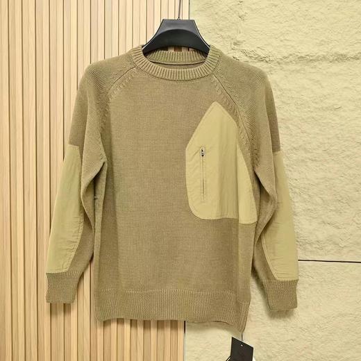 D121144男士后背5D凹凸大鸟贴袋针织衫毛衣 商品图5