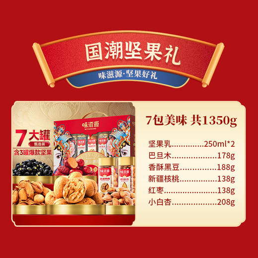 【食来运转坚果礼盒】核桃红枣松子巴旦木 坚果好礼年货礼盒 多种搭配礼盒款 商品图11